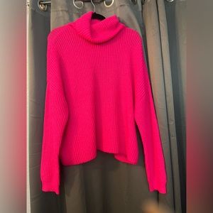Hot Pink Sweater with slouch turtleneck. SO brand, size XXL. NWOT. 💖